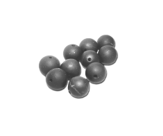 10 Schungit-Perle, matt, 12 mm