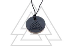 Schungit Anhänger "Valknut"
