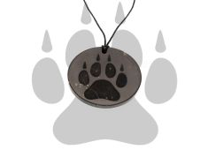 Schungit-Anhänger "Wolf" (Medium) 