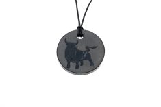 Schungit-Anhänger mit Sternzeichen "Stier" 21.04 - 21.05 original B-Ware