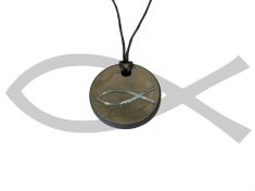 Schungit Anhänger "Ichthys"