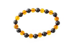 Schungit-Armband "Celestial Harmony" mit Bernstein