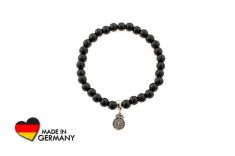 Schungit-Armband mit "Wood Element" -Symbol