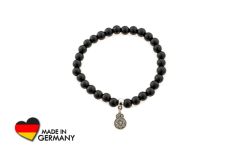 Schungit-Armband mit "Water Element" -Symbol