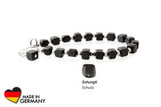 Schungit-Armband "Sjamozero" mit  Metallperlen