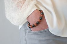 Schungit-Armband "Kharlu" mit Goldfluss