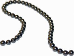 Schungit Strang 30st Perlen 6mm