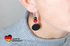 Schungit Ohrringe "Tedino" mit Achat