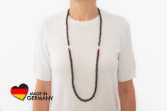 Schungit Halskette "Louchi" mit Glasperlen