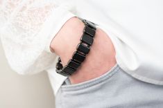 Schungit Armband "Onega", poliert, 230 mm