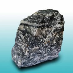 Exklusiv Schungit-Stein mit Quarz, 1,27 kg