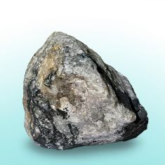 Exklusiv Schungit-Stein mit Quarz, 1,93 kg