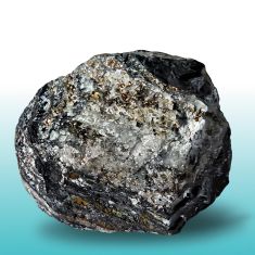 Exklusiv Schungit-Stein mit Quarz, 0,94 kg