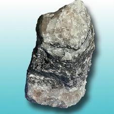 Exklusiv Schungit-Stein mit Quarz, 1,35 kg