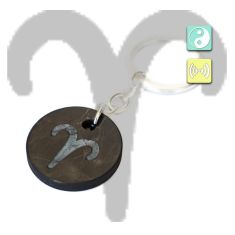 Schungit Schlüsselanhänger "Widder"