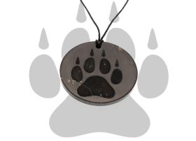 Schungit-Anhänger "Wolf" (Big) 