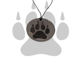 Schungit-Anhänger "Wolf" (Medium) 