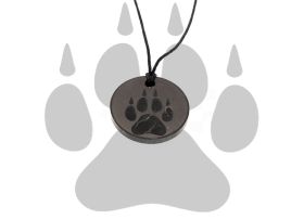 Schungit-Anhänger "Wolf" (Small) 