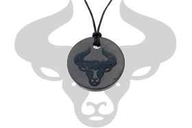 Schungit-Anhänger mit Sternzeichen "Stier" 21.04 - 21.05 modern