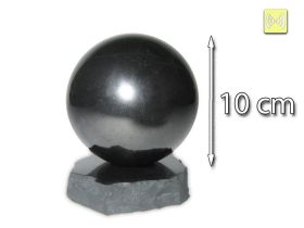 Natürlich glänzende Kugel, Kugeldurchmesser 100 mm, Standhöhe 20 mm