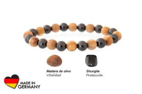 Pulsera "Adán" con cuentas de olivo