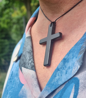 Schungit-Anhänger "Kreuz"