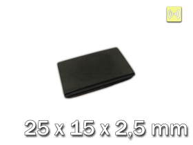 Plättchen für Mobilfunk, viereckig, 25 x 15 mm.