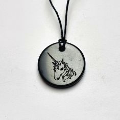 Schungit Anhänger "Einhorn"