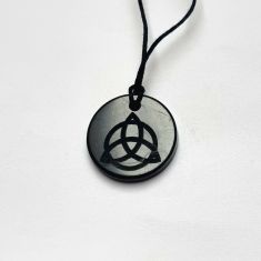 Schungit Anhänger "Triquetra"