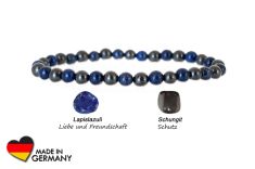 Schungit Armband "Tunguda" mit Lapislazuli