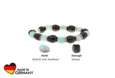 Schungit-Armband „Chalna“ mit Achat