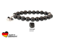 Schungit Armband mit "Yin-Yang"-Symbol