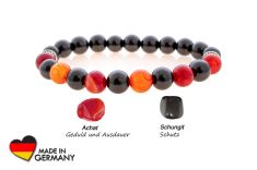 Schungit Armband "Kedrozero " mit Achat 