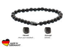Schungit Armband "Olonez" mit Hämatit