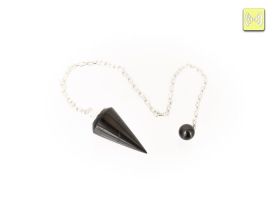 Schungit-Pendel mit Kette