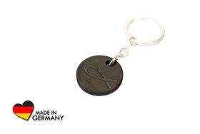 Schungit-Schlüsselanhänger „Ichthys“