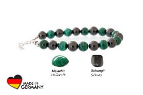 Schungit Armband "Phauenstein" mit Malachit