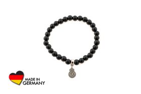 Schungit Armband mit "Water Element" -Symbol