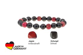Schungit Armband "Kivach" mit Jaspis