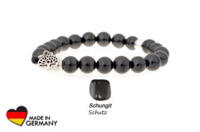 Schungit Armband mit "Lebensbaum"-Symbol