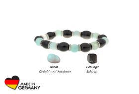 Schungit Armband „Chalna“ mit Achat