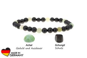 Schungit Armband „Sopokha“ mit  Achat 