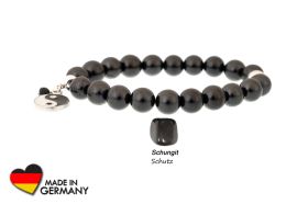 Schungit Armband mit "Yin-Yang"-Symbol