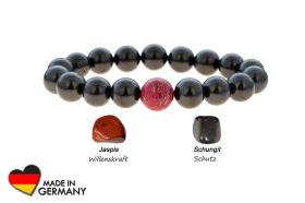 Schungit Armband "Powenez" mit Jaspis