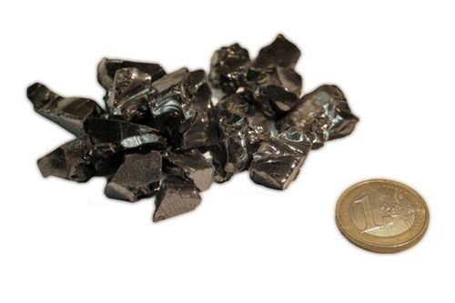 Pietre grezze di shungite d'élite per l'acqua - Minerale russo d'argento
