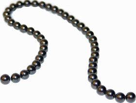 30 pieces classic shungite beads, round, polished.