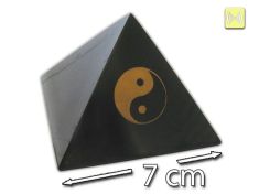 Schungit-Pyramide "Yin-Yang", poliert, 70 x 70 mm