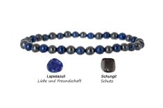 Armband mit schwarzen und blauen Perlen, exklusiv
