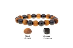 Wide natural mineral bracelet, free of charge.