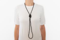 Halskette "Keret" mit Schungit-Perlen